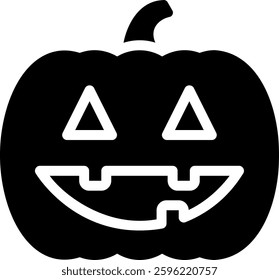 pumpkin glyph icon illustration vector