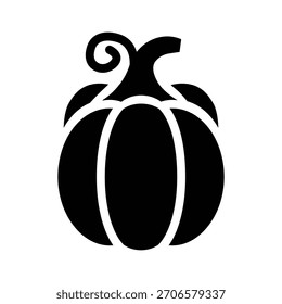 Gráfico de Vector de ilustración de glifo de calabaza. Gráfico simple del Vector de la ilustración del elemento, conveniente para el App, los Sitios web, y las presentaciones aisladas en el fondo blanco