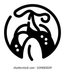 Kürbis-Glyphe-Symbol, Vektordesign und Illustrationsvorlage