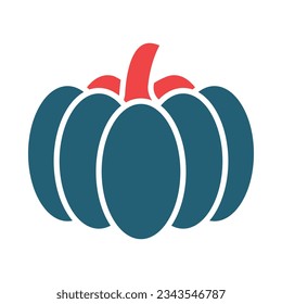 Pumpkin Glyph Two Color Icon For Personal And Commercial Use.

