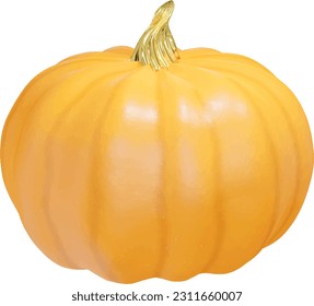 Pumpkin gold 3d render food