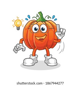 pumpkin got an idea illustration. character vector
