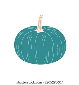 Pumpkin, gourd. Hello autumn, autumn harvest, farming. Vegetable. Hand drawn vector illustration