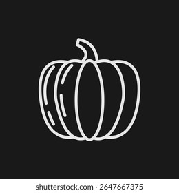 Ícone de abóbora para Halloween e feriado de Ação de Graças, e para receitas de torta e sopa de colheita de outono