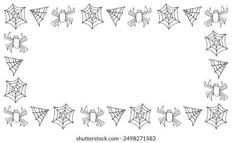 pumpkin. grave. terrible. holiday. Halloween. October 31st. vector. doodle. template. bat. scary stories. lines. ghost. A terrible holiday. spider. postcard. frame.