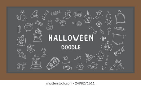 pumpkin. grave. terrible. holiday. Halloween. October 31st. vector. doodle. template. bat. scary stories. lines. ghost. A terrible holiday. spider. postcard. frame.