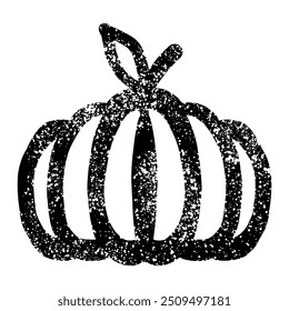 Pumpkin with grunge texture graffiti