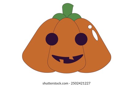 Calabaza de halloween Calabaza libre iconsticker de una calabaza de halloween de dibujos animados