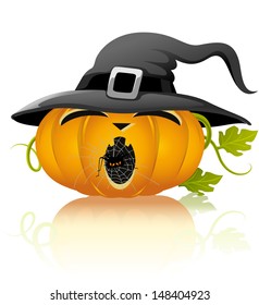 Pumpkin for Halloween, Abstract pattern halloween background. vector illustration