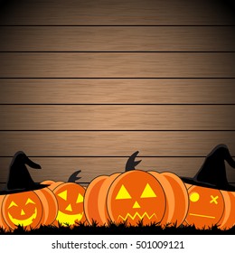 Pumpkin halloween background