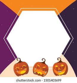 Pumpkin Halloween background poster  theme color