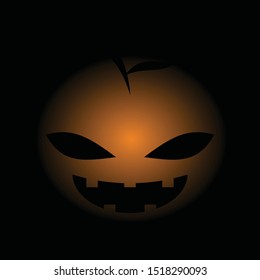 Pumpkin Halloween Background, Pumpkin Shadow Illustration