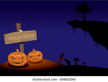 Pumpkin Halloween Background Your text