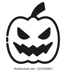 pumpkin halloween black color icon