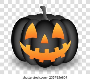 pumpkin halloween black pumpkin silhouette. Element of halloween illustration. Premium quality graphic design icon. Signs and symbols collection icon for websites, web design, mobile app