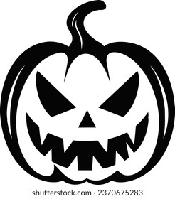 pumpkin halloween black pumpkin silhouette. Element of halloween illustration. Premium quality graphic design icon. Signs and symbols collection icon for websites, web design, mobile app