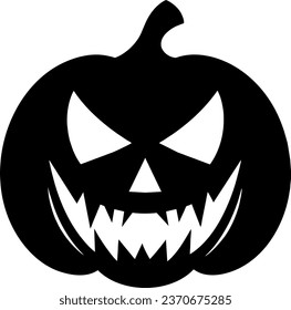 pumpkin halloween black pumpkin silhouette. Element of halloween illustration. Premium quality graphic design icon. Signs and symbols collection icon for websites, web design, mobile app