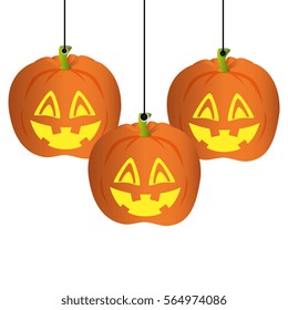 pumpkin halloween card icon