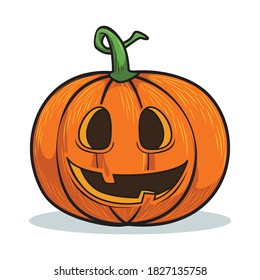 Pumpkin Halloween Cartoon Cute Vector