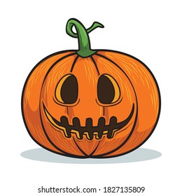 Pumpkin Halloween Cartoon Cute Vector