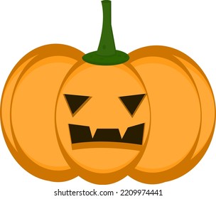 Pumpkin halloween cartoon style vector 