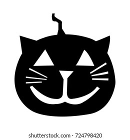 pumpkin Halloween cat