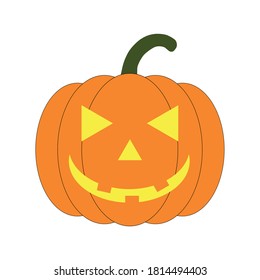 Pumpkin Halloween celebration vector on white background