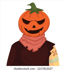 Pumpkin Halloween Character Design Illustration