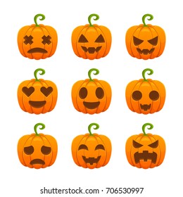 Pumpkin Halloween Character Emoticon Collection Set 