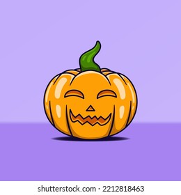 pumpkin halloween character. Hallowen mascot.