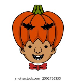 pumpkin halloween character illustration design