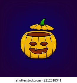 pumpkin halloween character. halloween mascot. halloween character.