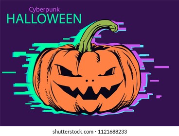 Pumpkin halloween cyberpant comic