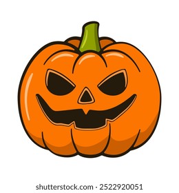 Pumpkin. Halloween decoration. Vector illustration