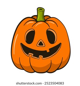 Pumpkin. Halloween decoration. Vector illustration