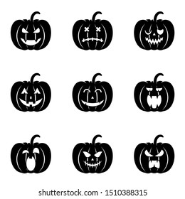 Pumpkin for Halloween Design Vector isolated. Happy Halloween Template Illustration