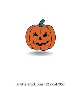 calabaza para el dibujo de halloween con fondo blanco