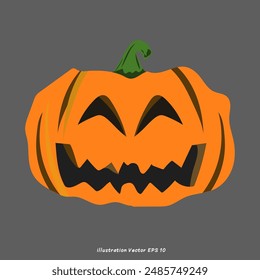 Pumpkin Halloween elements Vector,  isolated on gray background, Vector illustration EPS 10