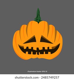 Pumpkin Halloween elements Vector,  isolated on gray background, Vector illustration EPS 10