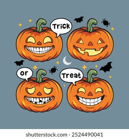 Pumpkin halloween, Pumpkin emoticon vector