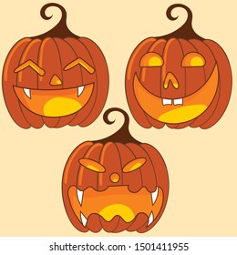 Pumpkin Halloween festival 2019 vector