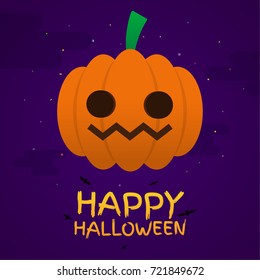 Pumpkin Halloween flat design