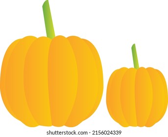 Pumpkin Halloween Flat for design greeting cards