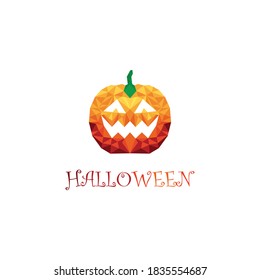 Pumpkin Halloween Geometric design vector