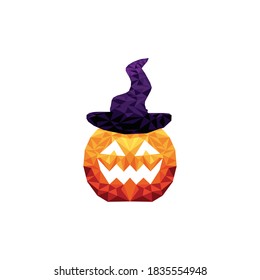 Pumpkin Halloween Geometric design vector