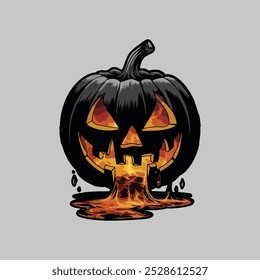 Pumpkin Halloween Head Mascot Logo for Esport. Pumpkin Halloween T-shirt Design. Pumpkin Halloween Logo. Pumpkin Halloween Sticker