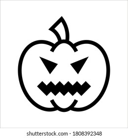 Pumpkin Halloween icon isolated on white background