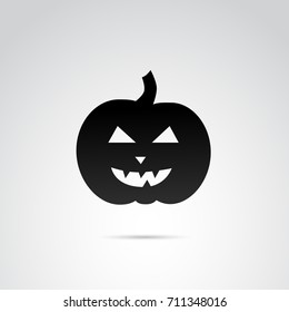 Pumpkin Halloween icon isolated on white background. Vector art.