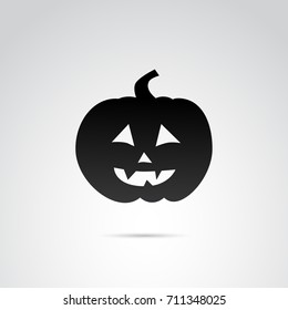 Pumpkin Halloween icon isolated on white background. Vector art.