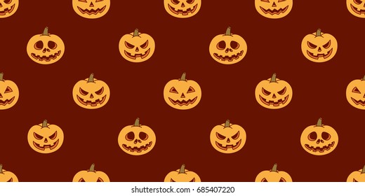 pumpkin Halloween icon seamless pattern wallpaper background